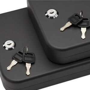 SnapSafe 75201 Lock Box  Large Key Entry Black Steel 9.50" L x 6.50" W x 1.75" D 2pk