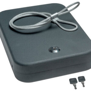 SnapSafe 75210 Lock Box  XL Key Entry Black Steel Holds 1 Handgun 10" W x 7" H x 2" D