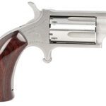 18876 North American Arms 22MSGBG Mini-Revolver 22 WMR 5 rd 1.13" Barrel, Stainless Steel Barrel/Cylinder/Frame, Exclusive Wood Boot Grip