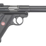 22347 Ruger 40101 Mark IV Target 22 LR 10+1 5.50" Overall Blued Steel Bull Barrel, Slide & Frame, Black Checkered Polymer Grips