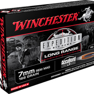 Winchester Ammo S7LR Expedition Big Game Long Range 7mm Rem Mag 168 gr Nosler AccuBond Long Range 20 Per Box/ 10 Case