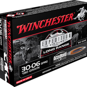Winchester Ammo S3006LR Expedition Big Game Long Range 30-06 Springfield 190 gr Nosler AccuBond Long Range 20 Per Box/ 10 Case