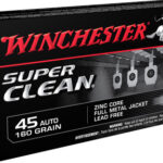 22378 Winchester Ammo W45LF Super Clean 45 ACP 160 gr Lead Free Full Metal Jacket 50 Per Box/ 10 Case