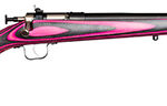 25678 Crickett KSA2225 Youth 22 LR 1rd 16.12" Blued Barrel & Receiver, Fixed Front/Adjustable Rear Peep Sights, Pink/Black Laminate Stock w/11.5" LOP, Rebounding Firing Pin Safety