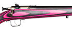 25679 Crickett KSA2226 Youth 22 LR 1rd 16.12" Stainless Steel Barrel, Fixed Front/Adjustable Rear Peep Sights, Pink/Black Laminate Stock w/11.5" LOP, Rebounding Firing Pin Safety