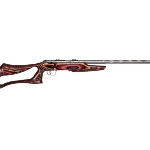 Savage Mark II BSEV .22 LR rifle with 21-inch spiral-fluted barrel and thumbhole laminate stock