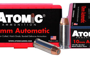 Atomic Ammunition 00432 Pistol Precision Craft 10mm Auto 180 gr Bonded Match Hollow Point 50 Per Box/ 10 Case