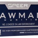 26849 Speer 54232 Lawman Training Clean-Fire 357 Sig 125 gr Total Metal Jacket Flat Nose 50 Per Box/ 20 Case