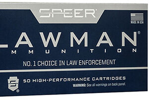 Speer 53880 Lawman Training Clean-Fire 40 S&W 180 gr Total Metal Jacket Round Nose 50 Per Box/ 20 Case