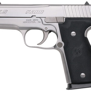 Kahr Arms K9093A K9  9mm Luger 7+1/8+1 3.47" Stainless Polygonal Rifled Barrel, Matte Serrated Stainless Steel Slide, Matte Stainless Steel Frame, Black Textured Wraparound Polymer Grip, Right Hand
