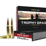 30225 Nosler 60102 Trophy Grade Long-Range 30-06 Springfield 168 gr Nosler Spitzer AccuBond Long Range 20 Per Box/ 10 Case