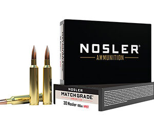 Nosler 60029 Match Grade  30 Nosler 190 gr Custom Competition Hollow Point Boat Tail 20 Per Box/ 10 Case