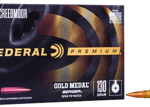 Federal GM65CRDBH130 Premium Gold Medal 6.5 Creedmoor 130 gr Berger Hybrid Open Tip Match 20 Per Box/ 10 Case