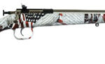 32328 Crickett KSA3168 Youth 22 LR 1rd 16.12" Stainless Steel Barrel, Fixed Front/Adjustable Rear Peep Sights, American Flag/Amendment Synthetic Stock w/11.5" LOP, Rebounding Firing Pin Safety