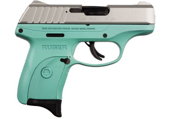 3286 RUGER EC9S 9MM SS/TURQUOISE 7+1 FS