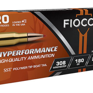 Fiocchi 308HSC Hyperformance  308 Win 180 gr Super Shock Tip 20 Per Box/ 10 Case