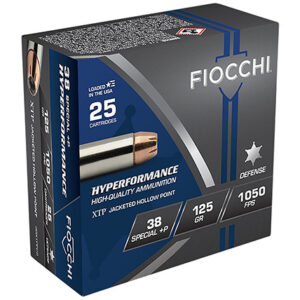 Fiocchi 38XTPP25 Hyperformance  38 Special +P 125 gr Hornady XTP Hollow Point 25 Per Box/ 20 Case