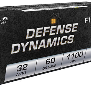 Fiocchi 32APHP Defense Dynamics  32 ACP 60 gr Jacket Hollow Point 50 Per Box/ 20 Case