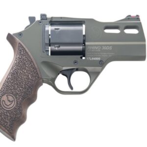 Chiappa Rhino 30DS .357 Magnum 3 in OD Green revolver with walnut grips