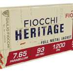 34156 Fiocchi 765A Heritage 7.65x21mm Parabellum 93 gr Semi Jacketed Soft Point 50 Per Box/ 20 Case