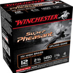 34636 Winchester Ammo X12PHV4 Super Pheasant High Velocity High Brass 12 Gauge 2.75" 1 3/8 oz 4 Shot 25 Bx/ 10 Case