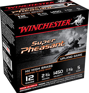 Winchester Ammo X12PHV5 Super Pheasant High Velocity High Brass 12 Gauge 2.75" 1 3/8 oz 5 Shot 25 Bx/ 10 Case