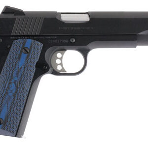 Colt Mfg O1970CCS Competition Government 45 ACP 8+1 5" Stainless National Match Barrel, Blued Serrated Carbon Steel Slide & Frame w/Beavertail, Blue Scalloped G10 Grip, Ambidextrous