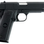 35183 Rock Island 51453 GI Standard FSHC *CA Compliant 45 ACP Caliber with 5" Barrel, 10+1 Capacity, Overall Black Parkerized Finish Steel, Beavertail Frame, Serrated Slide & Black Rubber Grip