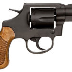 35254 Rock Island 51283 M206 *CA Compliant Small Frame 38 Special 6 Shot, 2" Black Parkerized Steel Barrel, Cylinder & Frame, Checkered Wood Grip, Transfer Bar Safety