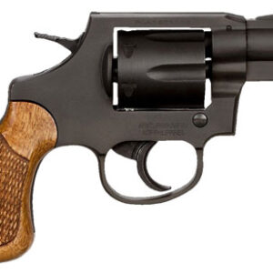 Armscor Rock Island M206 .38 Special 2 inch revolver with checkered wood grip and black finish
