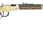 3719 Henry H004MS2 Golden Boy Military Service Tribute 2 Full Size 22 Short, 22 Long, 22 LR, 16 LR/21 Short, 20" Blued Barrel, Nickel-Plated Metal Finish & American Walnut Stock Right Hand