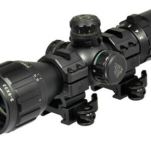 UTG SCP-M392AOLW BugBuster  Black Hardcoat Anodized 3-9x32mm 1" Tube Illuminated Red/Green Mil-Dot Reticle