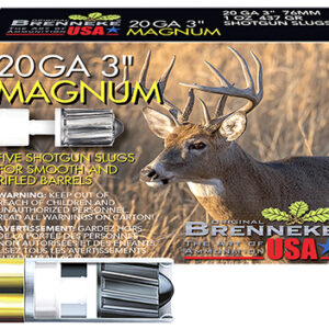 Brenneke SL203M Magnum  20 Gauge 3" 1 oz Slug Shot 5 Per Box/ 50 Case