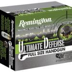 3790 Remington Ammunition 28948 Ultimate Defense Full Size Handgun 9mm Luger 124 gr Brass Jacket Hollow Point 20 Per Box/ 25 Case