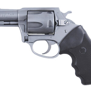 Charter Arms 74420 Bulldog  Large 44 Special, 5 Shot 2.50" Matte Stainless Steel Barrel, Cylinder & Frame w/Black Finger Grooved Rubber Grip