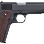 38327 Auto-Ordnance 1911BKO9 1911 A1 GI Spec 9mm Luger 9+1, 5" Stainless Steel Barrel, Matte Black Serrated Carbon Steel Slide & Frame w/Beavertail, Brown Checkered Polymer Grip