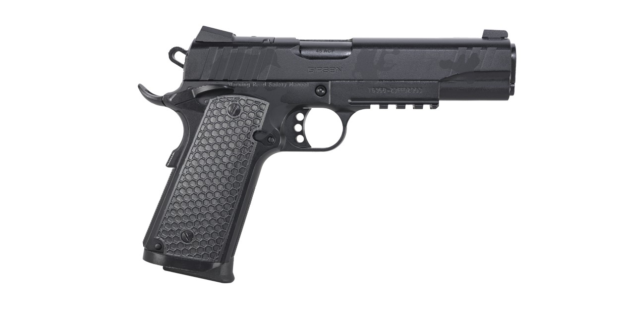 Girsan MC1911S .45 ACP 5-inch optic-ready black Cerakote 1911 pistol with composite grip