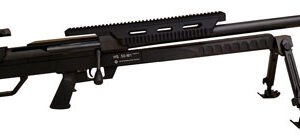 Steyr Mannlicher HS 50-M1 .50 BMG bolt-action rifle in black with adjustable chassis and bipod