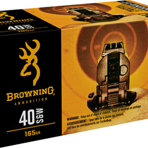 Browning Ammo B191800404 FMJ Value Pack 40 S&W 165 gr Full Metal Jacket 100 Per Box/ 5 Case Value Pack