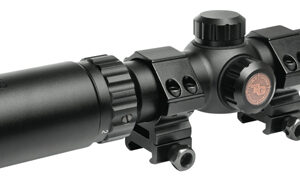 Truglo TG8514BC Tru-Brite 30 Hunter 1-4x 24mm Obj 92.6-23.03 ft @ 100 yds FOV 30mm Tube Black Finish Circle Duplex