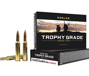 Nosler 60022 Trophy Grade  6.5x55 Swedish 140 gr Nosler AccuBond 20 Per Box/ 10 Case