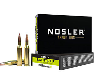Nosler 40056 Ballistic Tip  260 Rem 120 gr Spitzer Ballistic Tip 20 Per Box/ 10 Case