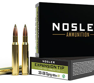 Nosler 40037 E-Tip  30-06 Springfield 180 gr E Tip Lead Free 20 Per Box/ 10 Case