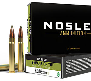 Nosler 40393 E-Tip  9.3mmx62 Mauser 250 gr E Tip Lead Free 20 Per Box/ 10 Case