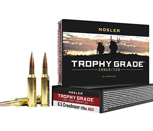 Nosler 60091 Trophy Grade Long-Range 6.5 Creedmoor 129 gr Nosler Spitzer AccuBond Long Range 20 Per Box/ 10 Case