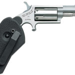 51231 North American Arms 22MCHG Mini-Revolver 22 LR or 22 WMR 5 rd 1.63" Barrel, Overall Stainless Steel Finish, Black Synthetic Holster Grip Includes Cylinder