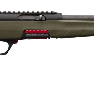 Winchester Wildcat .22 LR 18 inch OD Green rifle side view with Picatinny rail