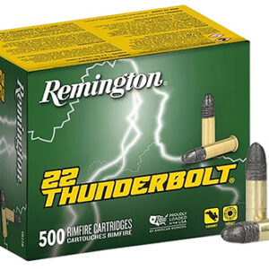 Remington Ammunition 21241 Thunderbolt Bulk 22 LR 40 gr Round Nose 500 Per Box/ 10 Cs