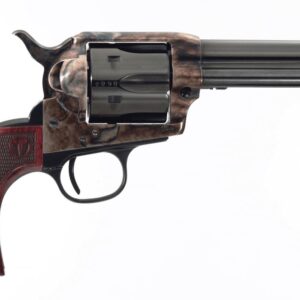 Taylors and Company Smoke Wagon .357 Magnum 4.75 inches blued revolver with checkered walnut grip