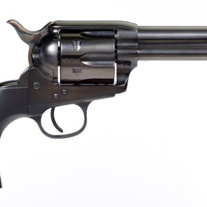 Taylors and Company Devil Anse .45 Long Colt 4.75-inch blued revolver with matte black wood grip